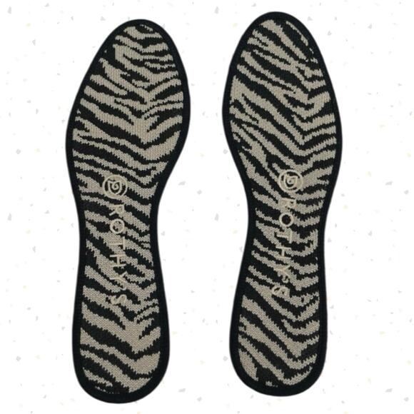 Black Zebra Neutral Animal Print Casual Shoes EDS Spoonie Rothy’s The Flat 6.5 - Picture 8 of 15